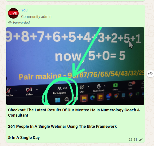 Numerology Coach — 261 People In A Single Webinar